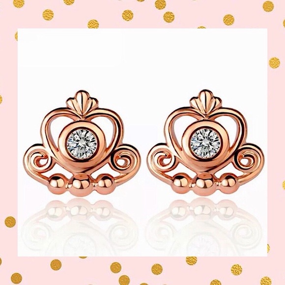 New! 18K Rose Gold Fairytale Stud Earrings! - Picture 5 of 5